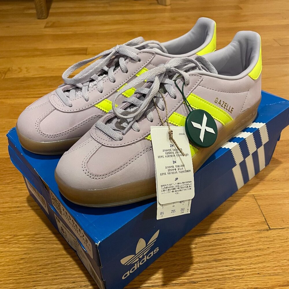 Adidas Gazelle Indoor Shoes Womens- Silver Dawn